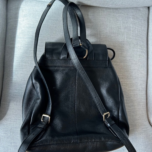 Coach Black Leather Backpack - Picture 3 of 9